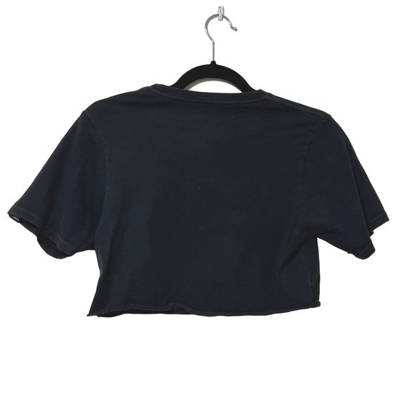 Vans “Off the Wall” size L black cotton short sleeve cropped tee - Picture 4 of 6